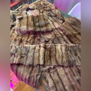 Genuine muskrat fur coat pieces